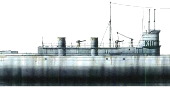 HMS K.10 [Submarine] (1915) - drawings, dimensions, figures